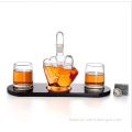 new design middle finger glass bottles for whiskey